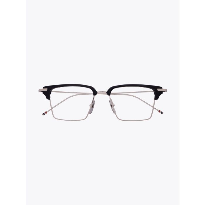 Thom Browne TB-422 Silver / Navy Square Glasses - E35 Shop