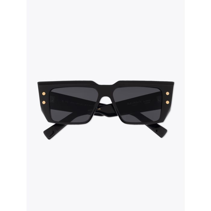 Balmain B-VI Square Black Sunglasses - E35 SHOP