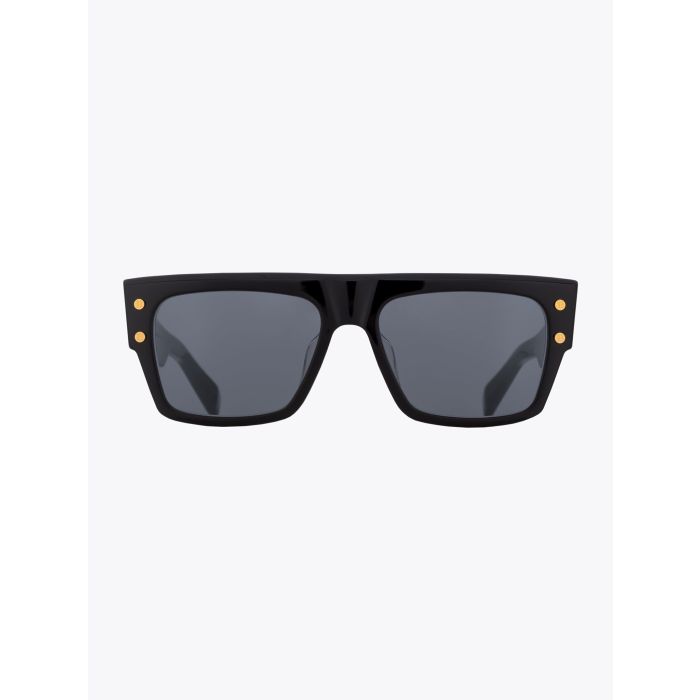 Balmain B-III Square Black Sunglasses - E35 Shop