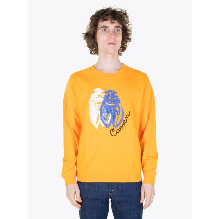 Carven Cricket Molleton Sweat Orange Vif - E35 Shop