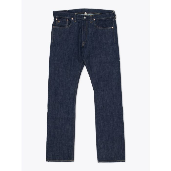 Double RL Low Straight 15.5 OZ Once Washed Jeans - E35 Shop