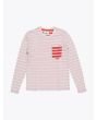 Reigning Champ Red Stripe Long Sleeve Pocket Tee - E35 SHOP