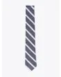 The Hill-Side Indigo/White Wide Striped Tie - E35 SHOP