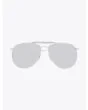 Thom Browne TB-015 Silver Aviator Sunglasses - E35 SHOP