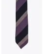 Salvatore Piccolo Purple Striped Wool/Silk Tie - E35 SHOP