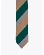 Salvatore Piccolo Green Striped Wool/Silk Tie - E35 SHOP