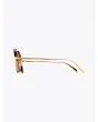 ALEXANDER McQUEEN Piercing Aviator Sunglasses Gold - E35 SHOP