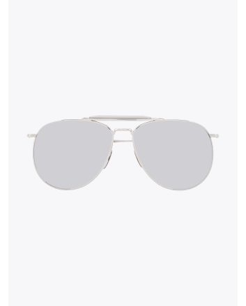 Thom Browne TB-015 Silver Aviator Sunglasses - E35 SHOP