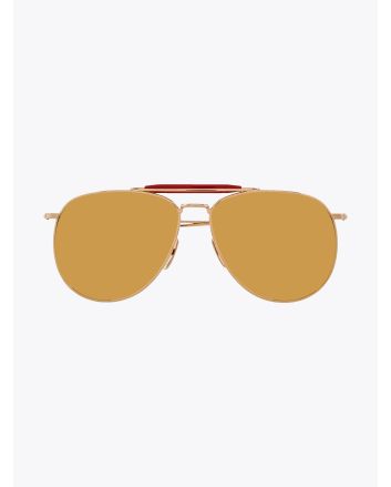 Thom Browne TB-015 Gold Aviator Sunglasses - E35 SHOP