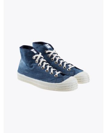 Novesta Star Dribble Recycled Blue Denim Sneakers - E35 SHOP