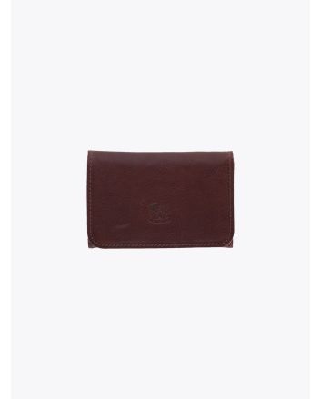 Il Bisonte C0470 Brown Cowhide Leather Card Case - E35 SHOP