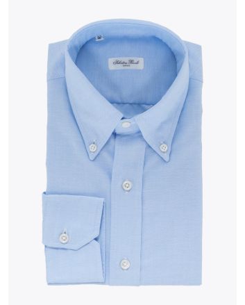 Salvatore Piccolo Blue Oxford 120 Shirt - E35 SHOP
