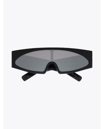 Rick Owens Mask Gene Sunglasses Black/Flash Silver - E35 SHOP