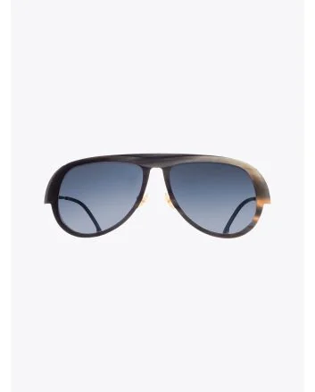 Rigards Genuine Horn 99 Black/White Sunglasses - E35 SHOP