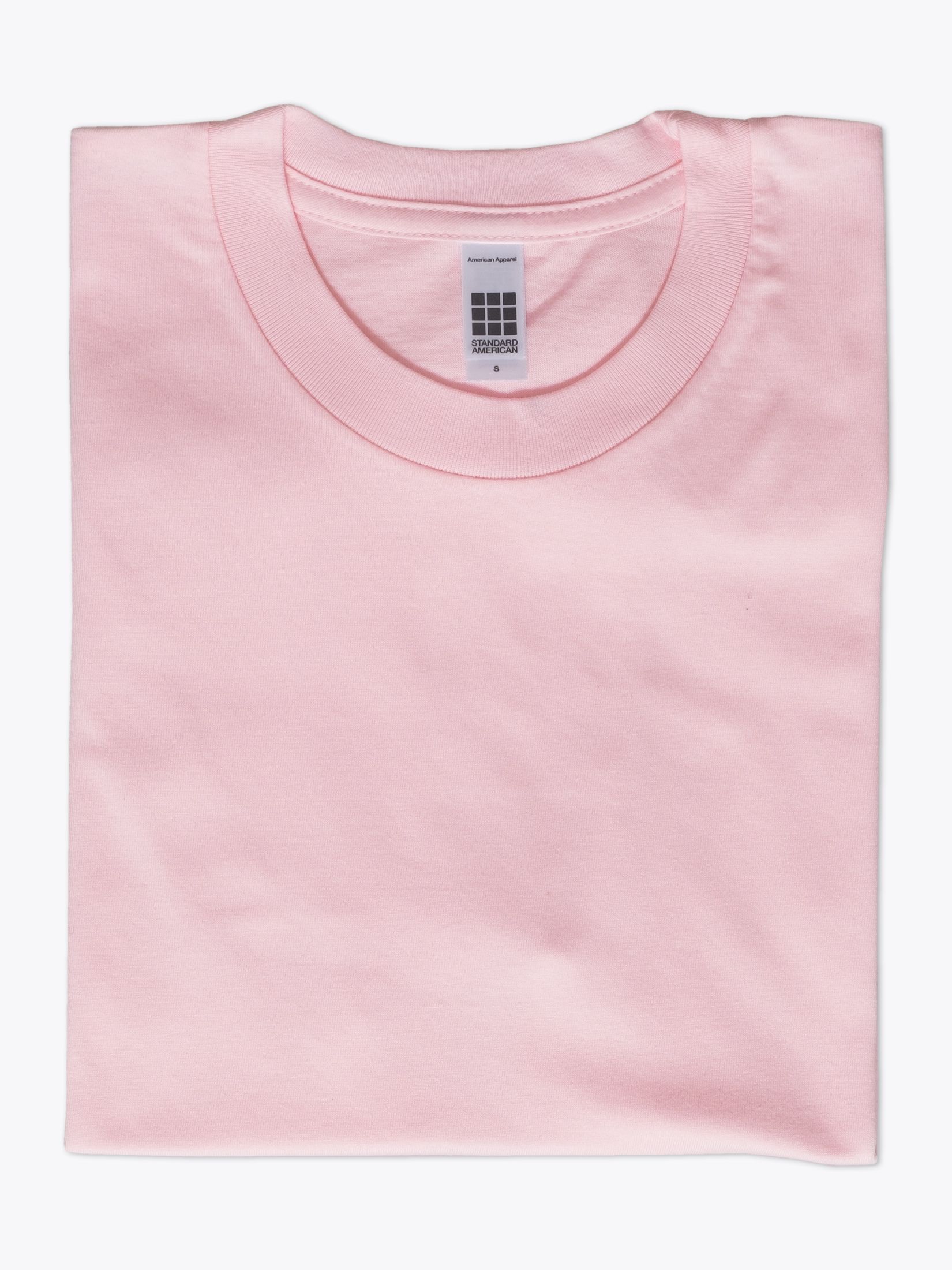 American Apparel 2001 Men's Fine Jersey S/S T-shirt Light Pink